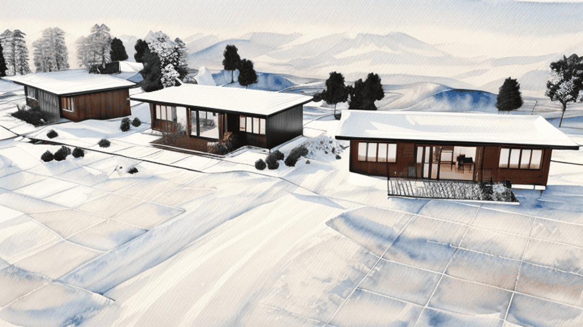 A winter sketch of Mei Collective stay home